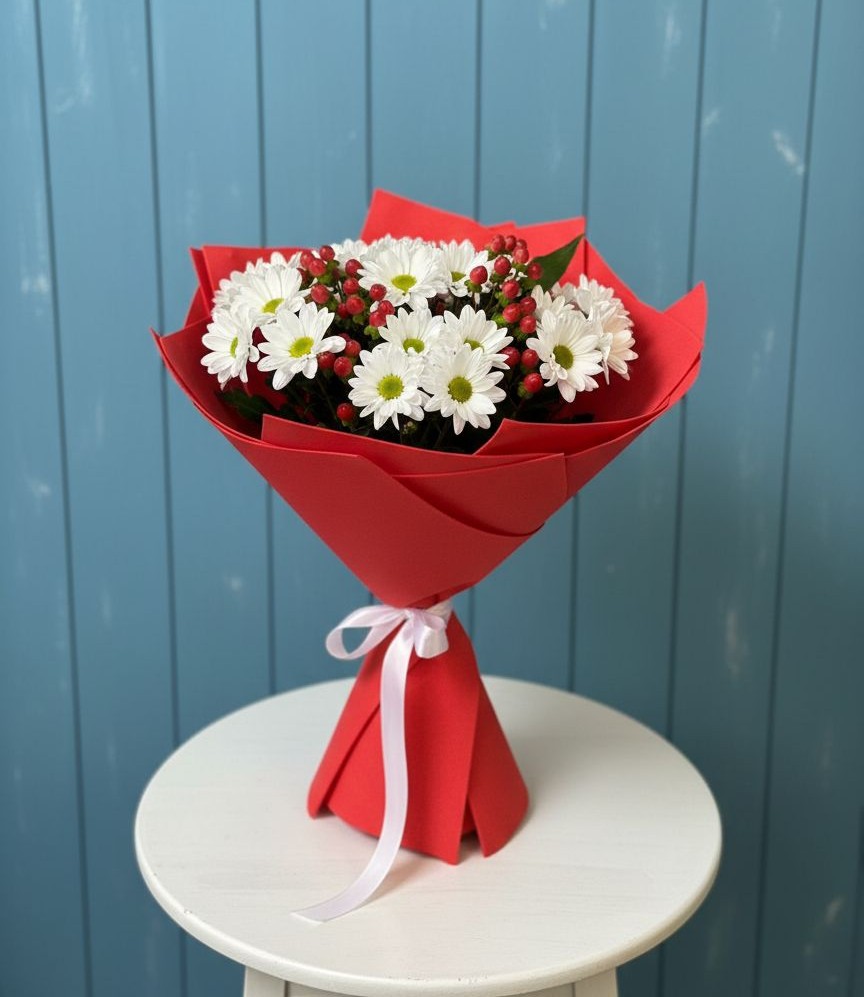 Букет цветов из: Хризантемы в Гусевский