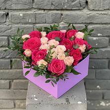 Цветочная композиция из Розы в коробке #REPLACE_PRED# Гусевский