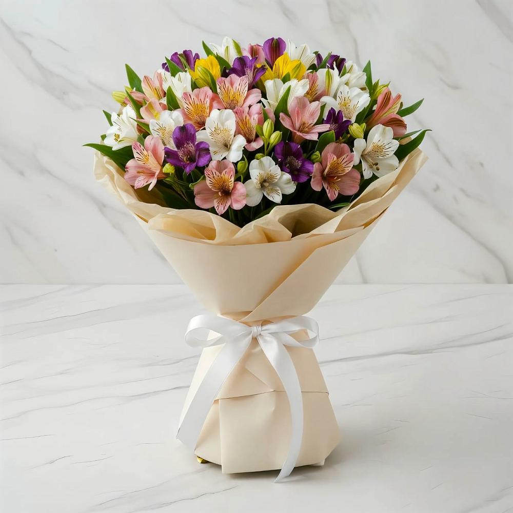 Букет цветов из: Альстромерии в Гусевский