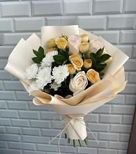 Букет цветов из:  Розы и Хризантемы в Гусевский