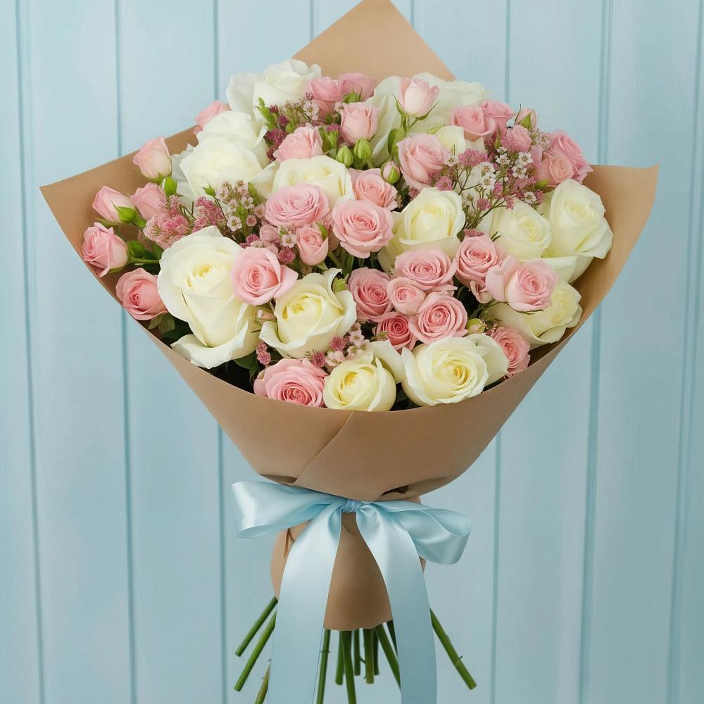 Букет цветов из: Розы в Гусевский