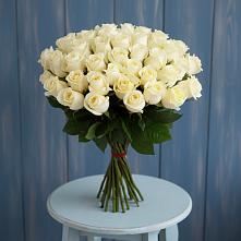 Букет 51 Белая роза Эдлесс Лав в Гусевский
