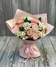 Букет цветов из:  Гвоздики, Розы и Хризантемы в Гусевский