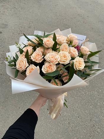 Букет Кремовые розы Латте в Гусевский