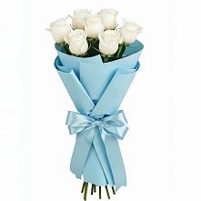 Букет 7 белых роз Проуд в Гусевский