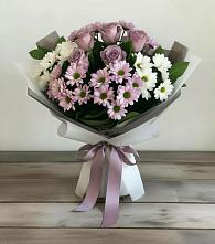 Букет цветов из:  Хризантемы и Розы в Гусевский