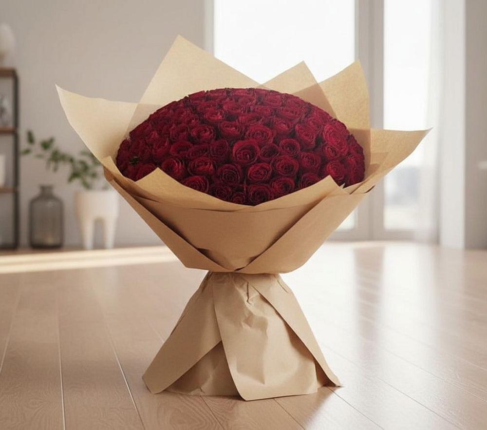 Букет 101 Красная роза в Гусевский