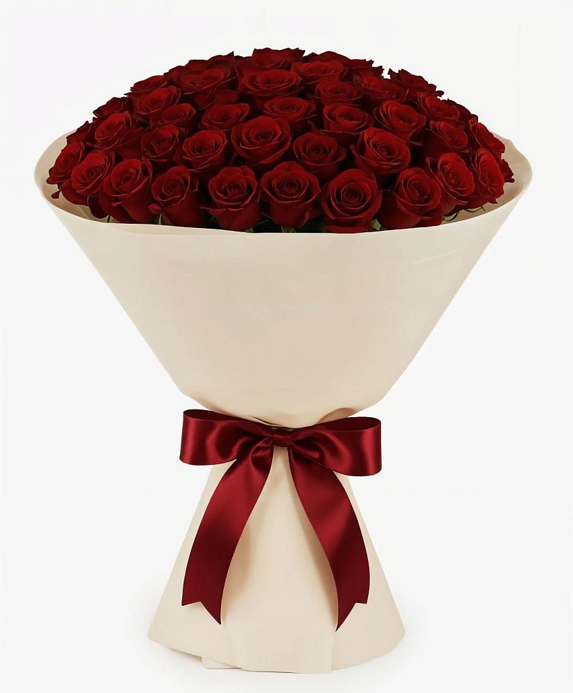 Букет 101 Бордовая роза Блэк Бакарра в Гусевский