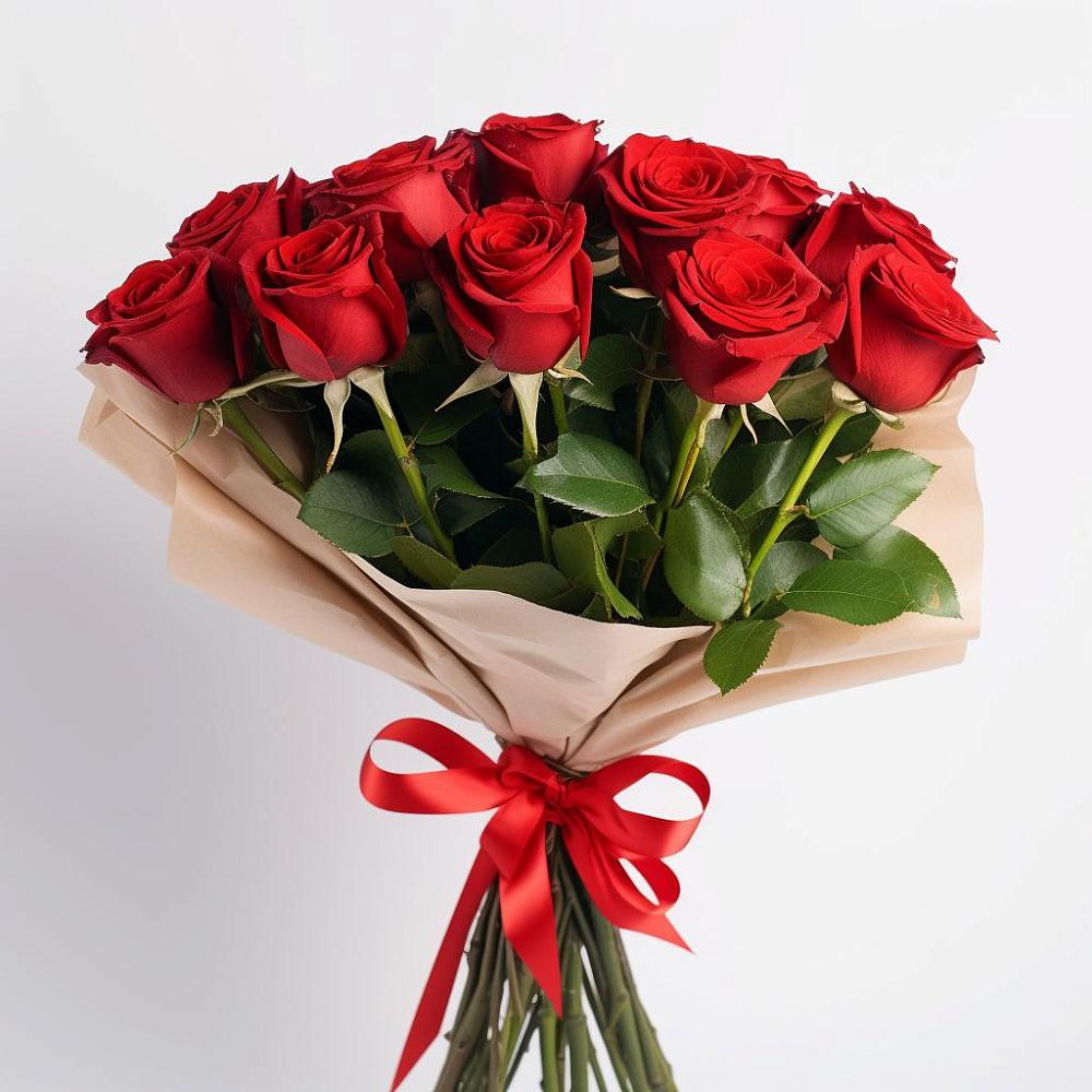 Букет 11 Красных роз Эдлесс Лав в Гусевский